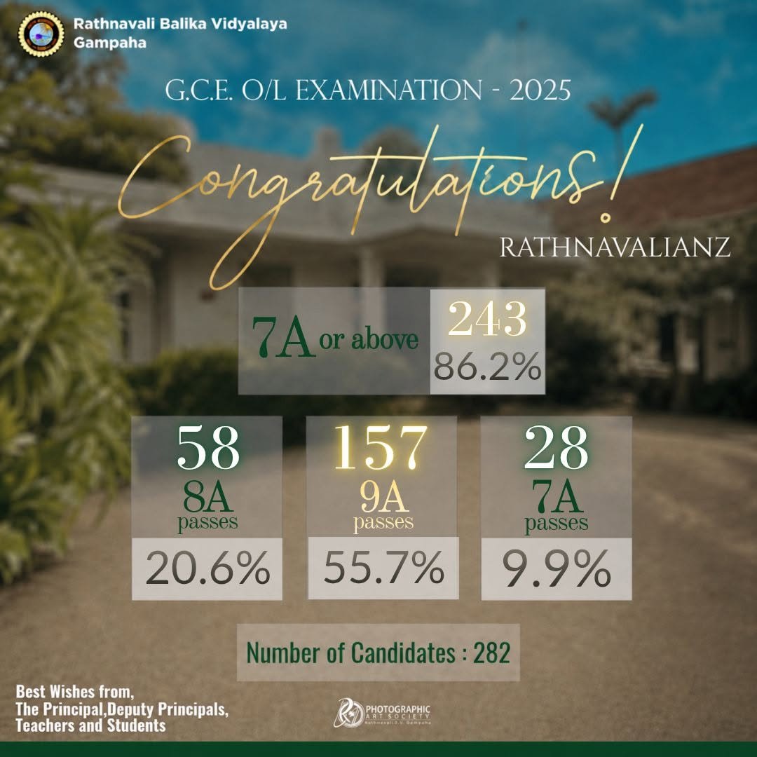 Congratulations to our G.C.E. O/L 2025 achievers!